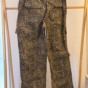 No Boundaries Leopard Print Wide Leg Pants